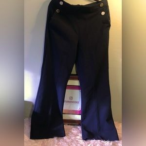 Ann Taylon Women’s sz 10 blue wide leg three button pants